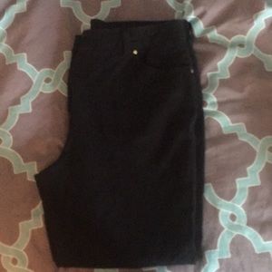 High waisted black jean pants